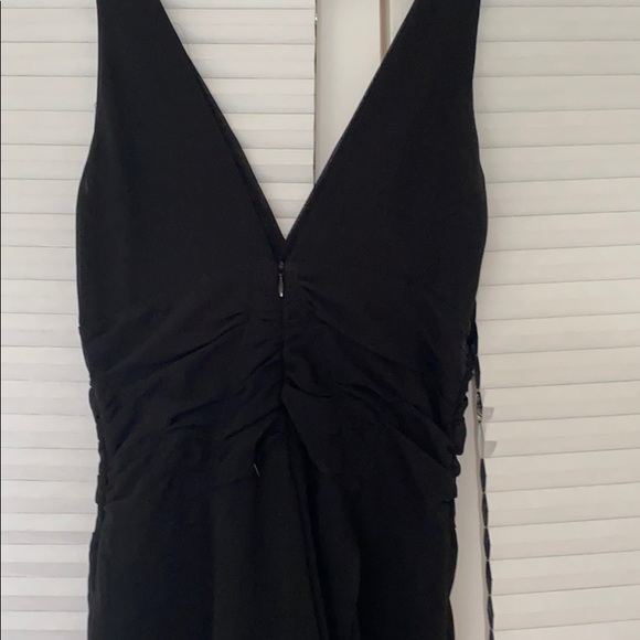 Asymmetrical black chiffon dress - Picture 4 of 6